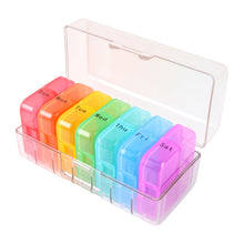 Weekly 7 Day Rainbow Color Pill Organizer Box - justgrabit.in | Just Grab It