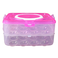 Double Layer 24 Grid Egg Storage Box for Egg Storage Container - Justgrabit Inc.