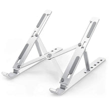 Metal Portable Laptop Stand – 6 - Angle Adjustable Riser for Laptops, Phones & Tablets - Justgrabit Inc.