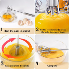 Medium Stainless Steel Egg Whisk, Hand Push Rotary Whisk Blender (1 Pc / 30 Cm) - justgrabit.in | Just Grab It