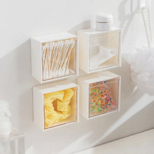 4037Adhesive Wall Mounted Flip Storage Box Holder Small Object Storage Case ( 1 pcs ) - justgrabit.in | Just Grab It