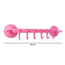 Multipurpose Wall - Mounted Plastic Hanging Rack (6 Hook, 1 Pc) - justgrabit.in | Just Grab It