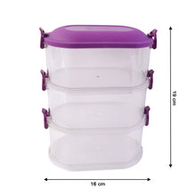 3 Layer Stackable Airtight Food Storage Container Set (1 Set) - justgrabit.in | Just Grab It