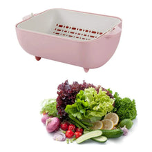 Multifunctional BPA Free Double Layered Plastic Rotatable Strainer Basket (Multicolor) - Justgrabit Inc.