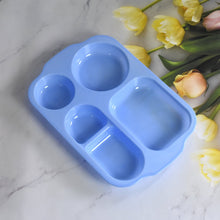 Unbreakable Plastic Food Plates / Biodegradable 5 Compartment Square Plate for Food - justgrabit.in | Just Grab It