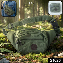 Stylish Multi - Pocket Black Waist Bag / Fanny Pack (1 Pc / Mix Design) - justgrabit.in | Just Grab It