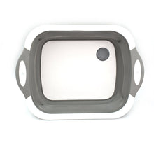 COLLAPSIBLE CUTTING BOARD WITH DISH TUB BASKET For Kitchen Use ( 1 Pcs ) - justgrabit.in | Just Grab It