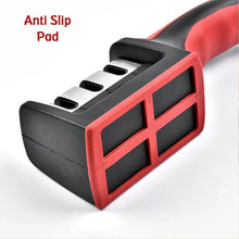 Manual Red & Black Knife Sharpener 3 Stage Sharpening Tool for Ceramic Knife and Steel Knives. - Justgrabit Inc.