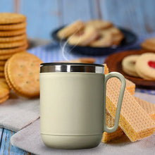 Ganesh Premium Stainless Steel Coffee Mug with heat resistant mug lid. Approx 400Ml mug. - Justgrabit Inc.