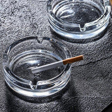 Glass Crystal Round Ashtray for Cigar & Cigarettes – Home & Office Table Decor - justgrabit.in | Just Grab It