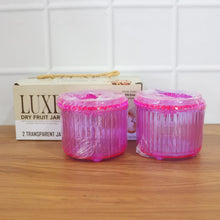 Plastic Luxury Transparent Dry Fruit Storage Jars (2 Pc) - justgrabit.in | Just Grab It