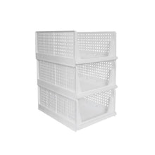 3 Layer Clothes Organizer for Wardrobe Cupboard Organizer for Clothes Foldable and Stackable Closet Organizer Drawer Organizer for Clothes, Multi Purpose Plastic Drawer - justgrabit.in | Just Grab It