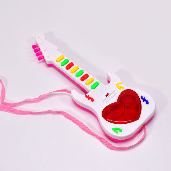 Battery Operated Musical Instruments Mini Guitar Toys and Light for 3+Years Old Kids - justgrabit.in | Just Grab It