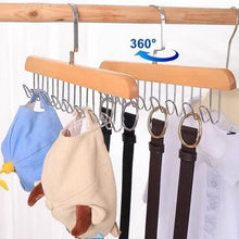 Space Saving 8 Hooks Wooden Hangers (1 Pc) - justgrabit.in | Just Grab It