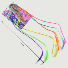 Colourful Braided Hair Extension Streaks for Girls & Kids (6 Pc) - justgrabit.in | Just Grab It
