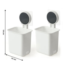 Wall Mounted Bathroom Storage Organizer Cup Set (2 Pc Set) - justgrabit.in | Just Grab It