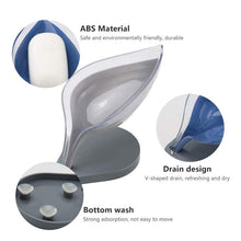 Leaf Shape Soap Dish Holder with Drain for Bathroom & Kitchen Use - justgrabit.in | Just Grab It