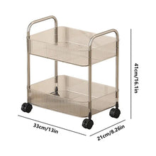 2 Layer Multipurpose Storage Trolley with Wheels (1 Pc) - justgrabit.in | Just Grab It