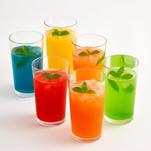 Round Clear Plastic Unbreakable Transparent Glass Set ( 300ml 6pc ) - justgrabit.in | Just Grab It