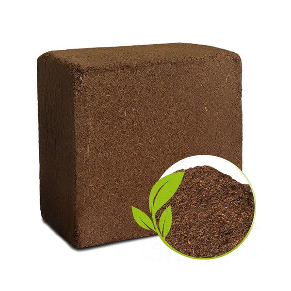 Cocopeat Block Organic Fertilizer and Soil Manure Potting Mixture for Home Gardening and Potted Plants (1 KG.) - justgrabit.in | Just Grab It