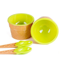 Ice Cream Waffle Bowl Set with Spoon – 2 Units - justgrabit.in | Just Grab It
