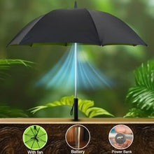 Sun Umbrella with Inside Fan & Power Bank Umbrellas For Summer (1 Pc) - Justgrabit Inc.