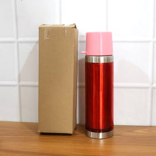Insulated Travel Mug Bottle with Handle Lid (500 ML) - justgrabit.in | Just Grab It