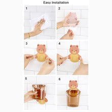 Cute Teddy Bear Toothbrush Holder for Kids (3 Pc Set) - justgrabit.in | Just Grab It