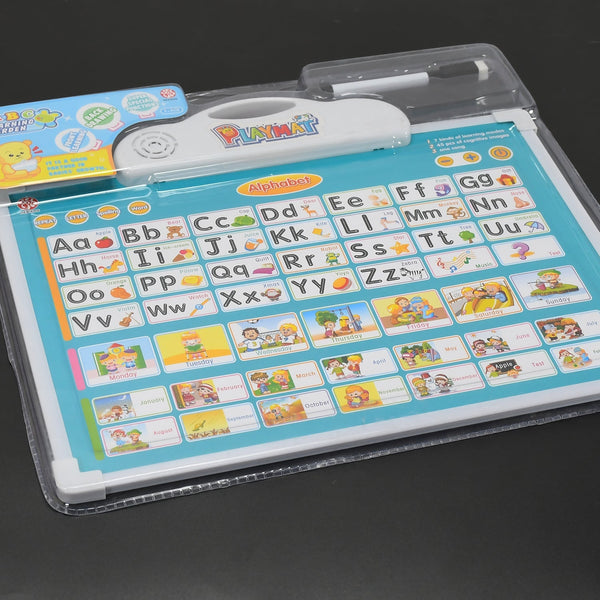 Learning Board 2in1 - Educational PAD for Kids Musical Board for Alphabet ABC Learning Toy Play Mat & Drawing with One Doodle Pen - justgrabit.in | Just Grab It