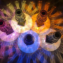 Romantic Crystal Table Lamp, Diamond Lamp, 16 Colors, 6 Brightness Level, Touch / Remote Control Switch, SUB Charging, Lampshade Night Light, Bedroom Bedside, Living Room Decoration - Justgrabit Inc.