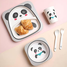 Eco - Friendly Panda - Themed Kids Dinnerware Set (5 Pc) - justgrabit.in | Just Grab It