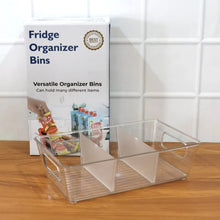Plastic Refrigerator Organizer Bins, 1 Stackable Fridge Organizers with Handle, Clear Organizing Food Fruit Vegetables Pantry Storage Bins for Freezer kitchen Cabinet Organization and Storage (1 Pc Mix Color) - Justgrabit Inc.