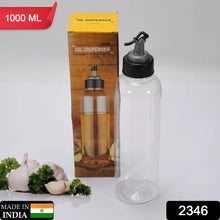 Oil Dispenser Transparent Plastic Oil Bottle | 1 Liter - Justgrabit Inc.