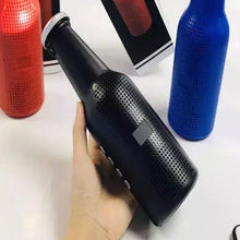 Bottle - Shaped Wireless Bluetooth Speaker with FM, USB & AUX Support - justgrabit.in | Just Grab It