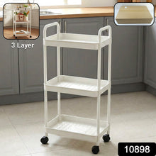 3 Layer Multipurpose Rolling Storage Trolley (1 Pc) - justgrabit.in | Just Grab It