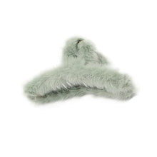 Large Plush Hair Claw Clips, Plastic Fluffy Hair Claw Hair (1 Pc / Mix Color) - justgrabit.in | Just Grab It