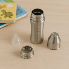 Ganesh Stainless Steel Baby Feeding Bottle, Milk Bottle for New Born / Infants / Toddler Up to 3 Years, BFA Free (250 ML Approx) - Justgrabit Inc.
