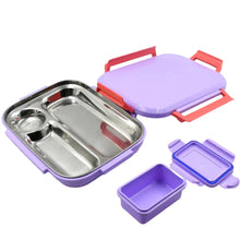 Lunch Box Plastic with steel plate, small lunch box - Justgrabit Inc.