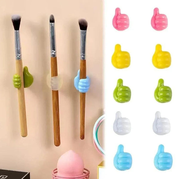 Thumb Cable Clips, Multi - Color Cord Organizer for Home, Office, Car (10 Pc Set) - Justgrabit Inc.
