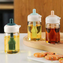 2 in 1 Glass Oil dispenser jar / Bottle with brush (1 Set) - justgrabit.in | Just Grab It