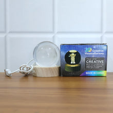 3D Crystal Ball lamps With Base (1 Pc / Mix Design) - justgrabit.in | Just Grab It