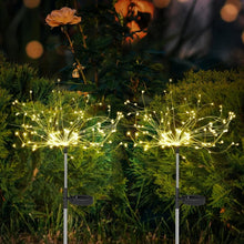 Solar Powered Warm White Starburst Firework Garden Light Set (2 Pc / 120 LED) - justgrabit.in | Just Grab It