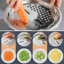 3 - in - 1 Stainless Steel Mixing, Straining & Grater Bowl Set - justgrabit.in | Just Grab It