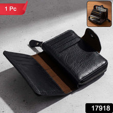 Premium Black Zip - Around Card Holder Wallet (1 Pc) - justgrabit.in | Just Grab It