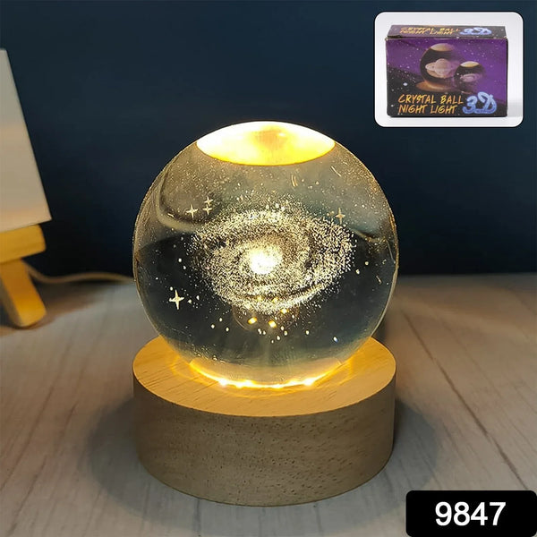 3D Crystal Ball lamps With Base (1 Pc) - Justgrabit Inc.