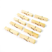Heavy Duty Bamboo Wooden Cloth Clips / Pegs (10 Pcs Set) - justgrabit.in | Just Grab It
