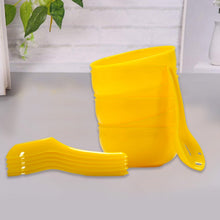 Plastic Soup Bowl & Spoon Set for Kitchen (6 - Pcs) - justgrabit.in | Just Grab It
