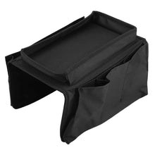 Sofa Arm Rest Hanging Storage Bag, Storage Bag for Sofa Ideal for Sorting Magazines Books (Black) - justgrabit.in | Just Grab It