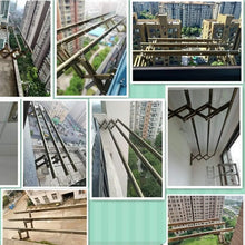 Clothes Rail Rack Clothes Drying Racks, Airer Clothes Drying Rack Wall Mounted Clotheshorse Clothes Airer Washing Cloth Line Extendable Fold Towel Rack Bar for Bathroom Indoor Outdoor - Justgrabit Inc.