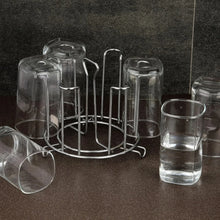 SS Round Glass Stand used for holding sensitive glasses and all present in all kinds of kitchens of official and household places etc. - Justgrabit Inc.